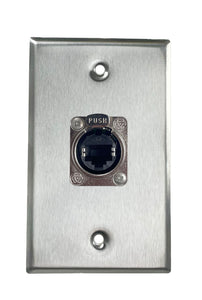 Stainless PROCRAFT SPL-1X-ST-VAR 1 Gang Stainless Pro Audio Installation Wall Plate Loaded, Made in the USA
