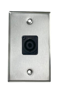 Stainless PROCRAFT SPL-1X-ST-VAR 1 Gang Stainless Pro Audio Installation Wall Plate Loaded, Made in the USA