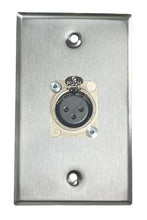 Stainless PROCRAFT SPL-1X-ST-VAR 1 Gang Stainless Pro Audio Installation Wall Plate Loaded, Made in the USA