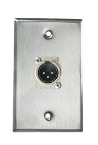 Stainless PROCRAFT SPL-1X-ST-VAR 1 Gang Stainless Pro Audio Installation Wall Plate Loaded, Made in the USA