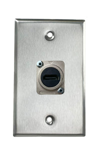 Stainless PROCRAFT SPL-1X-ST-VAR 1 Gang Stainless Pro Audio Installation Wall Plate Loaded, Made in the USA