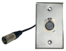 PROCRAFT Stainless Pro Audio Installation Wall Plate Loaded w/ Pigtail Pass thru Cable Made in the USA