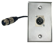 PROCRAFT Stainless Pro Audio Installation Wall Plate Loaded w/ Pigtail Pass thru Cable Made in the USA