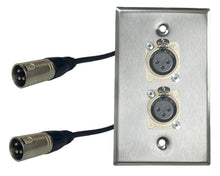 PROCRAFT Stainless Pro Audio Installation Wall Plate Loaded w/ Pigtail Pass thru Cable Made in the USA