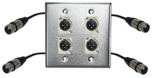 PROCRAFT Stainless Pro Audio Installation Wall Plate Loaded w/ Pigtail Pass thru Cable Made in the USA