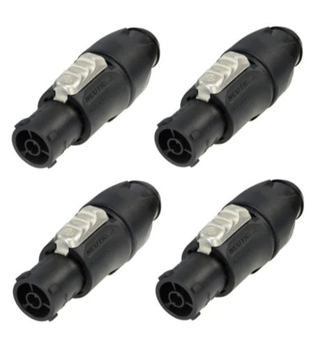 4 PACK NEUTRIK NAC3FX-W-TOP 20A True1 Power OUT Locking Cable Mount