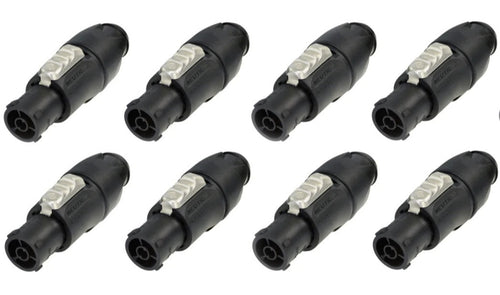 8 PACK NEUTRIK NAC3FX-W-TOP 20A True1 Power OUT Locking Cable Mount