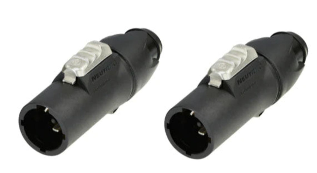 2 PACK NEUTRIK NAC3MX-W-TOP 20A True1 Power IN Locking Cable Mount