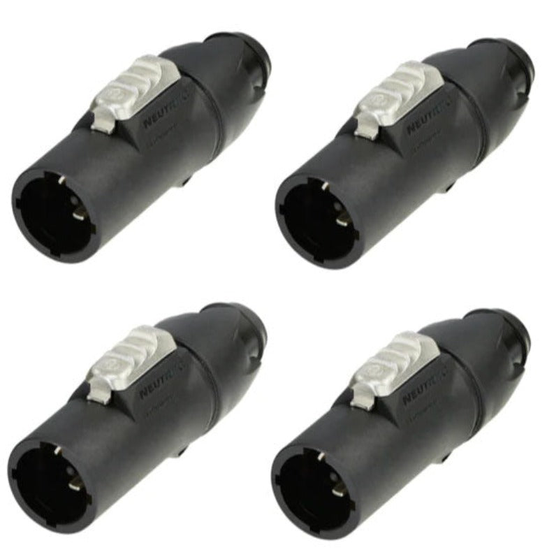 4 PACK NEUTRIK NAC3MX-W-TOP 20A True1 Power IN Locking Cable Mount