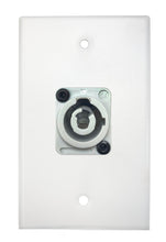 White PROCRAFT SPL-1X-WH-VAR 1 Gang White Pro Audio Installation Wall Plate Loaded, Made in the USA