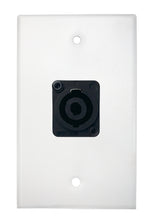 White PROCRAFT SPL-1X-WH-VAR 1 Gang White Pro Audio Installation Wall Plate Loaded, Made in the USA