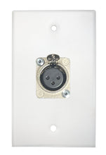 White PROCRAFT SPL-1X-WH-VAR 1 Gang White Pro Audio Installation Wall Plate Loaded, Made in the USA