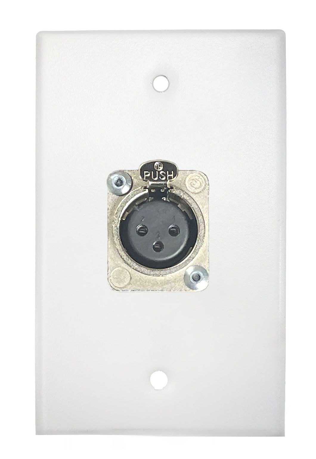White PROCRAFT SPL-1X-WH-VAR 1 Gang White Pro Audio Installation Wall Plate Loaded, Made in the USA