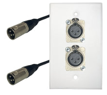 PROCRAFT Stainless Pro Audio Installation Wall Plate Loaded w/ Pigtail Pass thru Cable Made in the USA