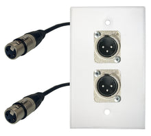 PROCRAFT Stainless Pro Audio Installation Wall Plate Loaded w/ Pigtail Pass thru Cable Made in the USA