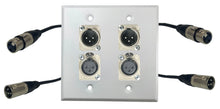 PROCRAFT Stainless Pro Audio Installation Wall Plate Loaded w/ Pigtail Pass thru Cable Made in the USA
