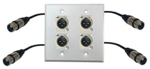 PROCRAFT Stainless Pro Audio Installation Wall Plate Loaded w/ Pigtail Pass thru Cable Made in the USA