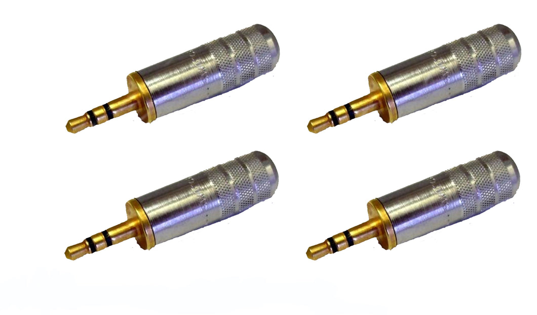 4 - Switchcraft 35HDNAU 3.5mm Stereo Plug with Nickel Handle & Gold Finger