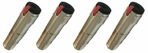 (4) Procraft PC-TE011 1/4" 6.35mm Female Locking Coupler to Male XLR Connector