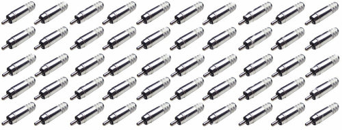 (50 Pack) Switchcraft 3502A Long Body Cable End RCA Male with Solder Terminals