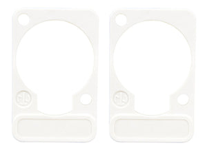 2 Pack Neutrik DSS-9-White  D-Series Lettering ID Plate for XLR Panel Connectors