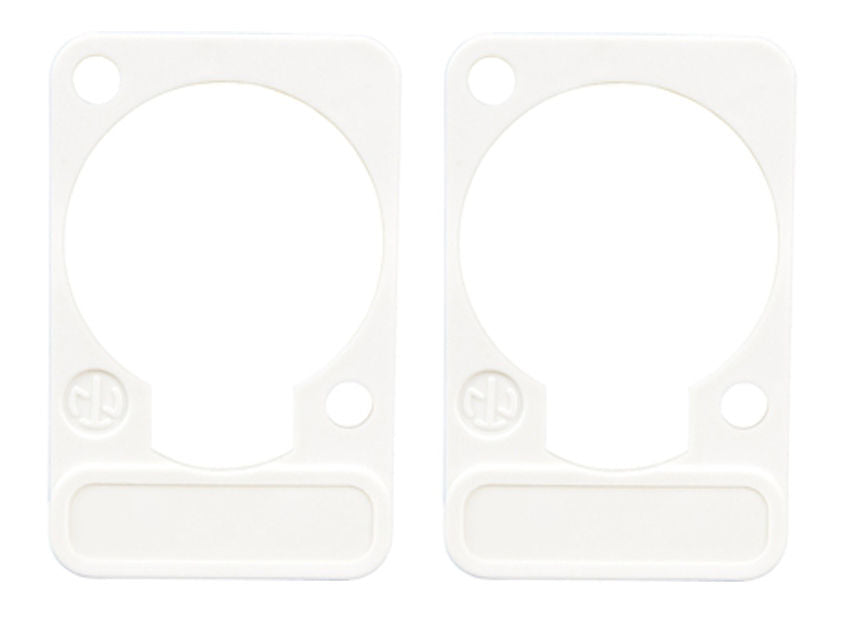 2 Pack Neutrik DSS-9-White  D-Series Lettering ID Plate for XLR Panel Connectors