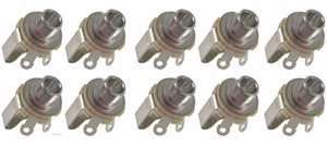 (10 PACK) SWITCHCRAFT 12B 1/4" TRS / Stereo Panel Mount Jack - Open Circuit