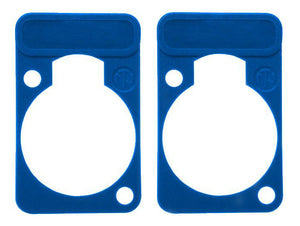 2 Pack Neutrik DSS-6-Blue  D-Series Lettering ID Plate for XLR Panel Connectors