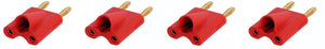 4 Pack Neutrik Rean NYS508-R Dual Red Banana Plug 6mm .24" to 10mm .39" Cable OD