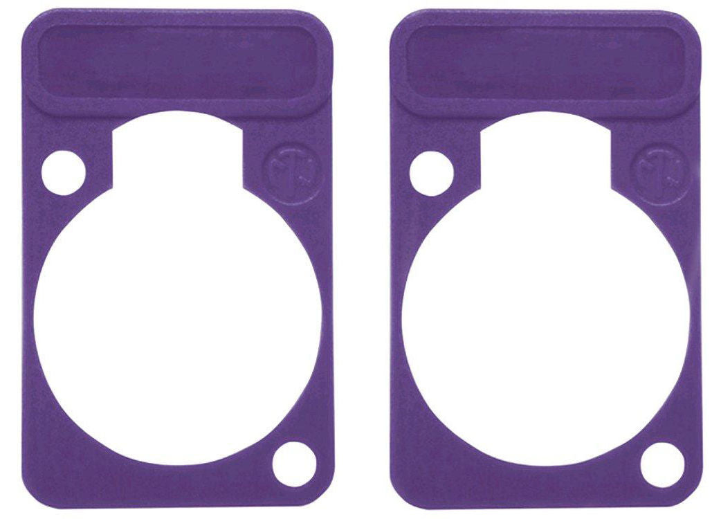 2 Pack Neutrik DSS-7-VIOLET  D-Series Lettering ID Plate for XLR Panel Connector