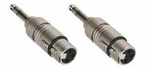 (2) ProCraft PC-TE006 1/4" Stereo TRS Tip Ring Sleeve Plug to XLR Female 3 Pin