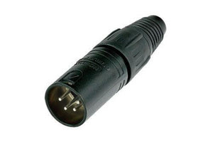 Neutrik NC4MX-BAG 4-Pin Male XLR Cable Connector Black Housing w/Silver Contacts