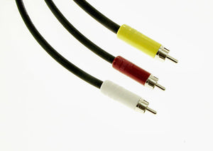3 Pack - Red White Yellow Switchcraft 3502A-YW Long Body Cable End RCA Male Plug