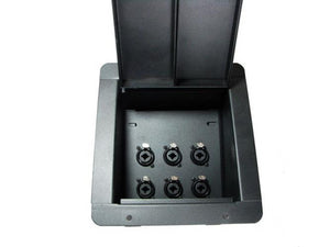 ProCraft Recessed Floor Pocket Box Loaded w/ 6 NCJ6FI-S Neutrik combo 1/4 / XLR