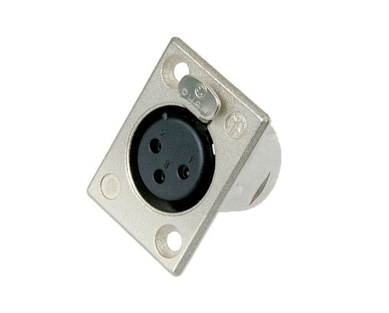 Genuine Neutrik NC3FP-1  3 Pin Female XLR Panel Connector (D3F Mount Pattern)