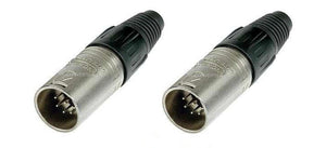 2 - Neutrik NC7MX  XLR 7-Pin Male Cable Connector Nickel Housing Silver Contacts