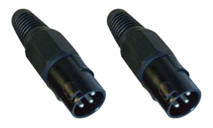 (2 PACK) PROCRAFT PC-TX006 3-Pin Male XLR Lo-Z Cable Mount Connector - BLACK