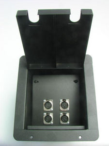 PROCRAFT FPML-4X-BK - Recessed Stage Pocket / Floor Box 4 CH's - customizable