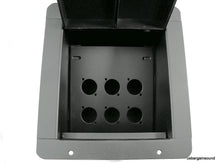 ProCraft Pro Audio Recessed Stage Floor Pocket Box 6 "D" Openings, Black