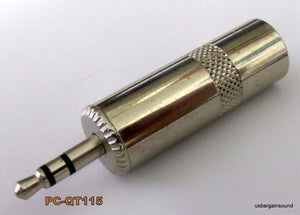 (10 Pack) ProCraft PC-QT115 3-Pole Metal 3.5 mm (1/8") Stereo Plug w/Crimp