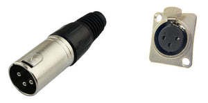 (1 EACH) PROCRAFT PC-TX004 3-PIN XLRM Cable Mount & PXLRFP 3-PIN XLRF D Type