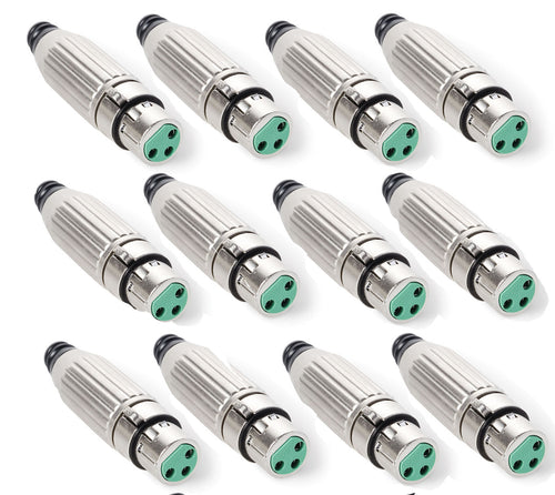 (12 PACK) SWITCHCRAFT AAA3FZ 3-Pin XLR Female Heavy Duty LO-Z Cable Mount Plug