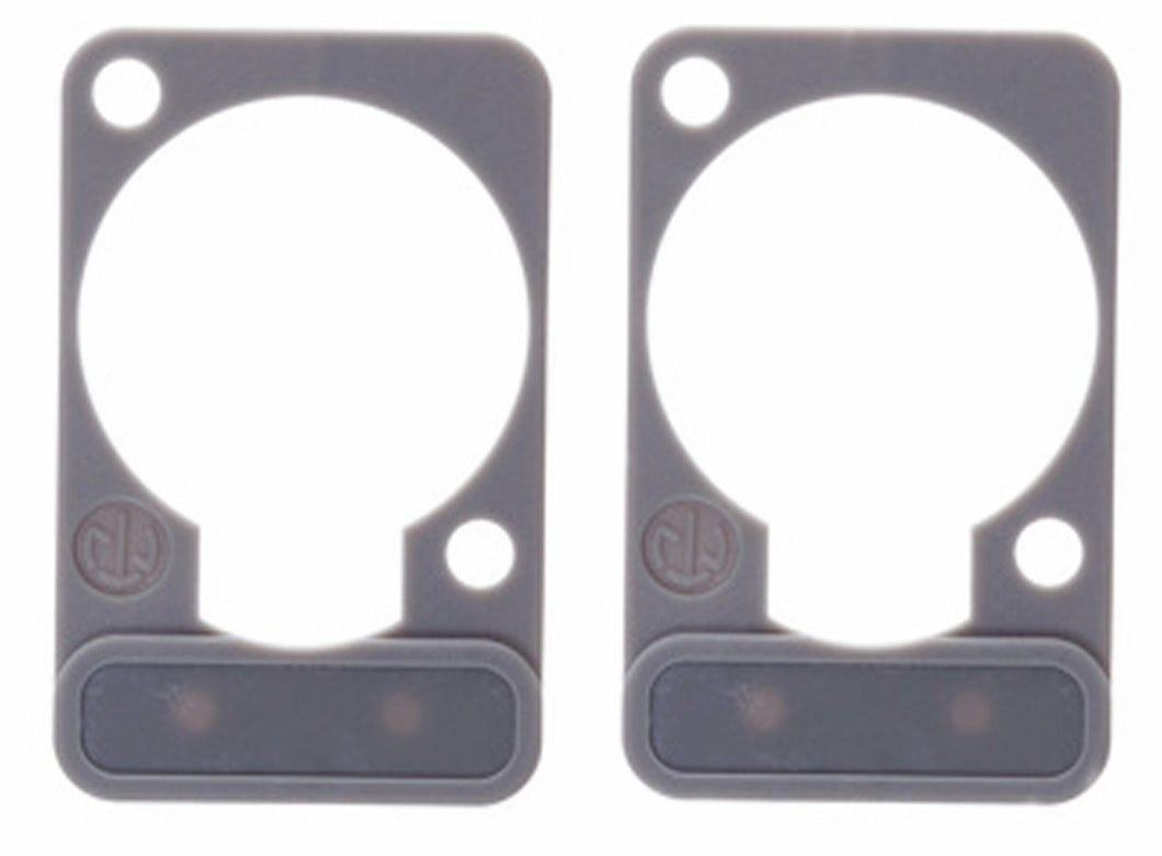 2 Pack Neutrik DSS-8-GREY  D-Series Lettering ID Plate for XLR Panel Connectors