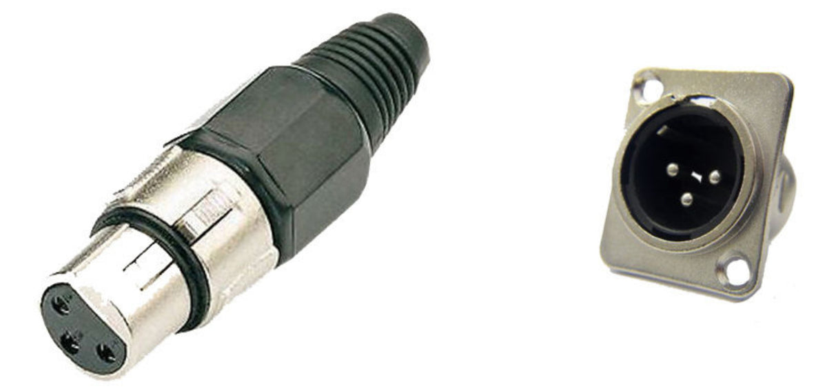 Procraft PC-TX001 & PXLRMP 3 Pin Female XLR Cable End Connector & Pane ...