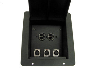 ProCraft Pro Audio Recessed Stage Mic Floor Box AC Power 3 Channel Any Configs