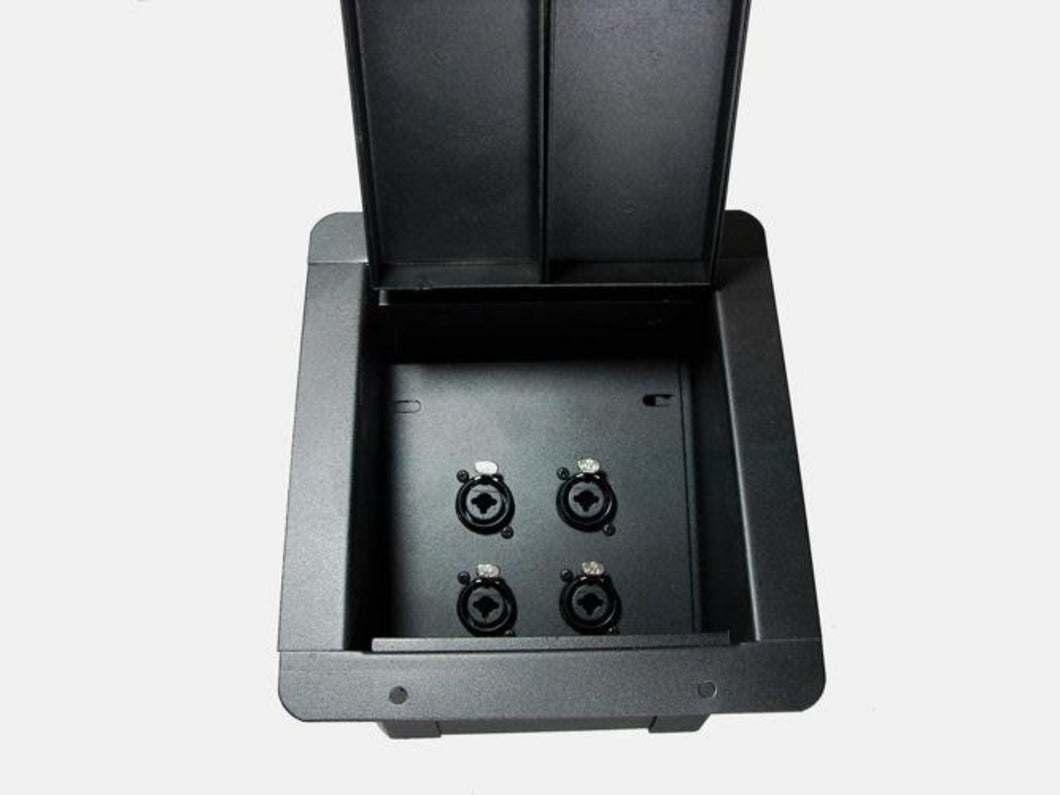 PROCRAFT FPML Mini Floor Pocket / Stage Box Loaded w/ 4) NCJ6FI-S Combo Jacks
