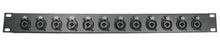 1U Procraft  Rack Panel 12 Ch Combo XLR 1/4" Patch Panel (AFP1U-12NCJ6FI-S)  USA