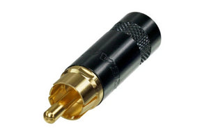 Neutrik Rean NYS352BG RCA Cable Mount Plug / Black Shell with Gold Contacts