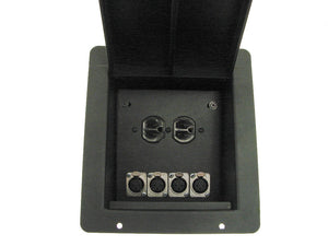 ProCraft Pro Audio Recessed Stage Floor Box.1 AC Duplex 4 Channel Any Config.
