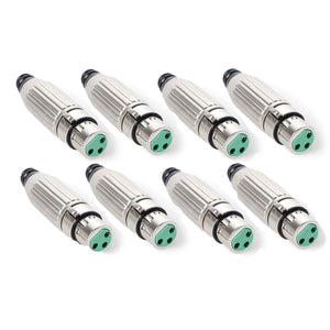 (8 PACK) SWITCHCRAFT AAA3FZ 3-Pin XLR Female Heavy Duty LO-Z Cable Mount Plug
